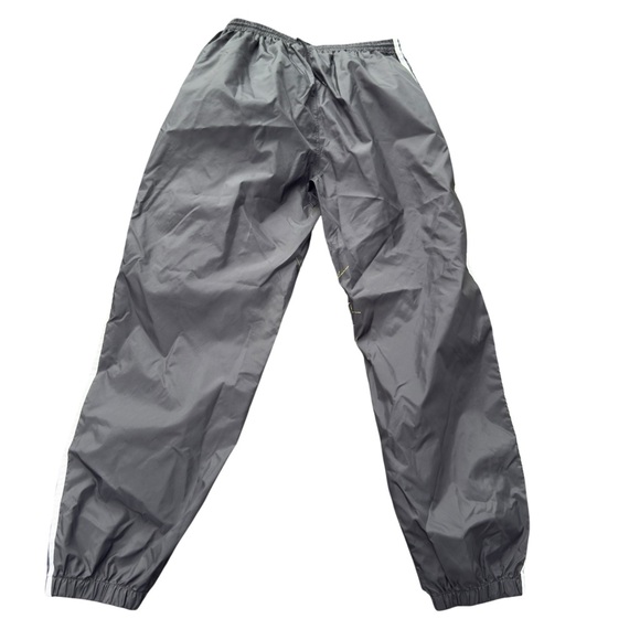 Vintage Adidas Black 3-Stripes Track Pants Windbreaker Nylon Joggers 90s Y2K - Picture 4 of 7